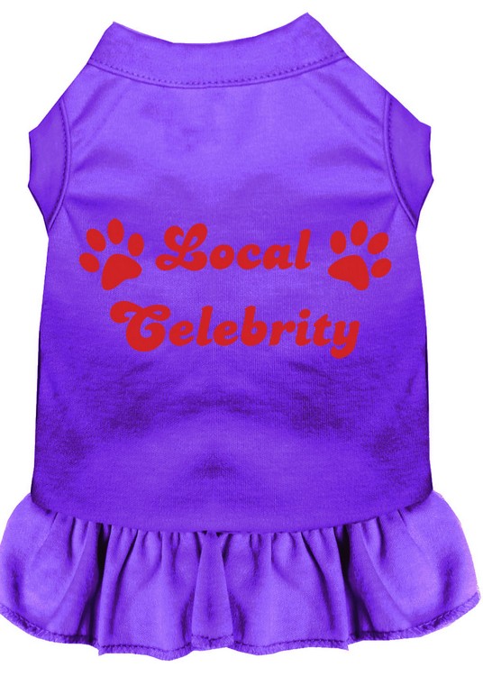 Local Celebrity Screen Print Dress Purple XL